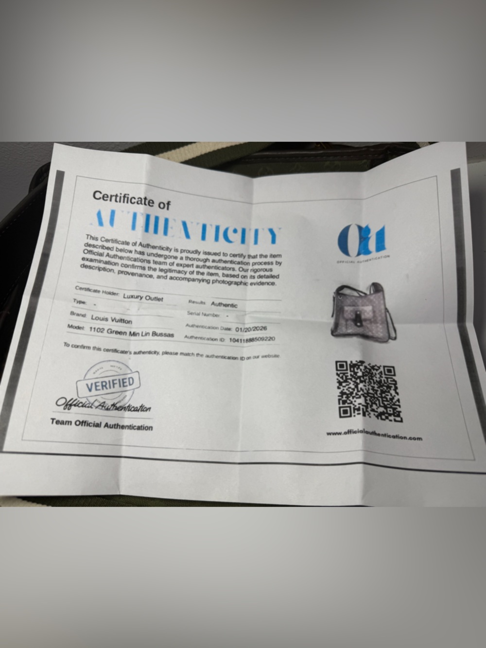 Louis Vuitton Mini Lin Monogram Shoulder Bag in Olive Green - Picture 13 of 17